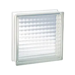 brique de verre quadrillée transparente