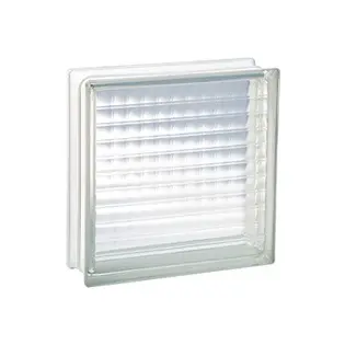 brique de verre quadrillée transparente