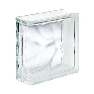 brique de verre nuagée linéaire