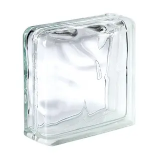 brique de verre nuagée arrondie
