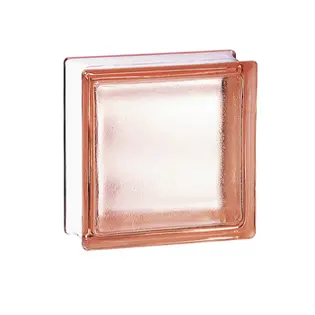 brique de verre satinée rose