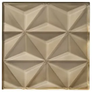 carreau facet en verre chromé doré