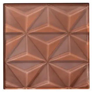 carreau facet en verre cuivre rosé