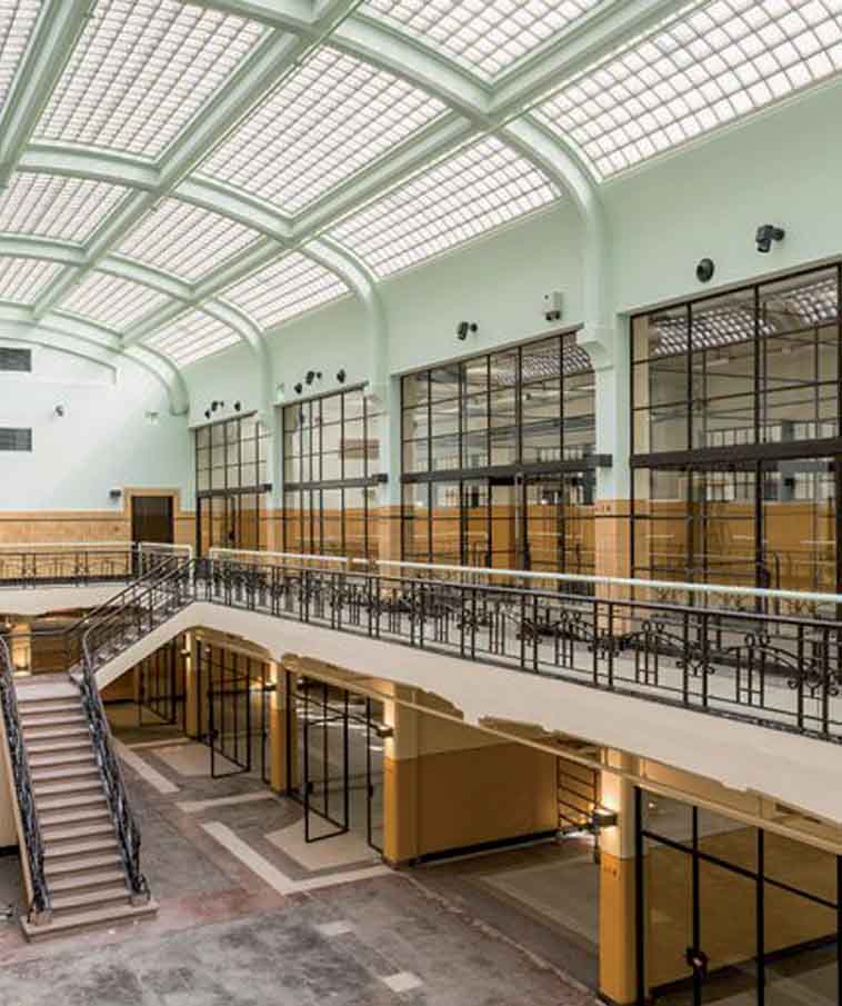 Pavé Hélice diamant - Voûte du Centre d'affaires de Waterschei (Belgique)