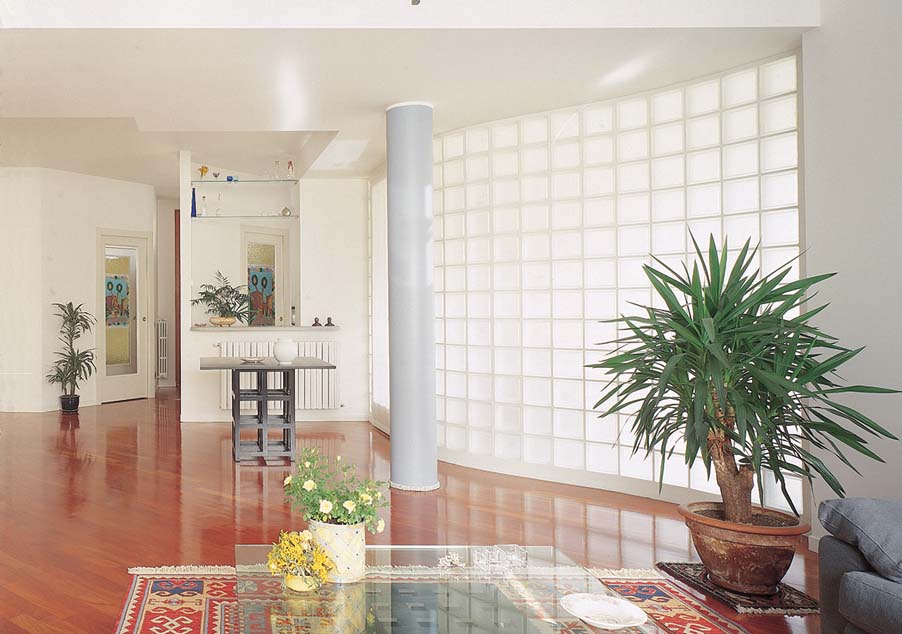 mur en brique de verre la rochère cubiver