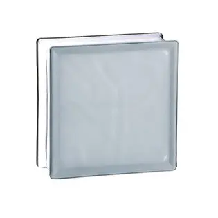 brique de verre nuagée grise