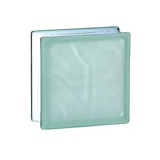 brique de verre nuagée verte