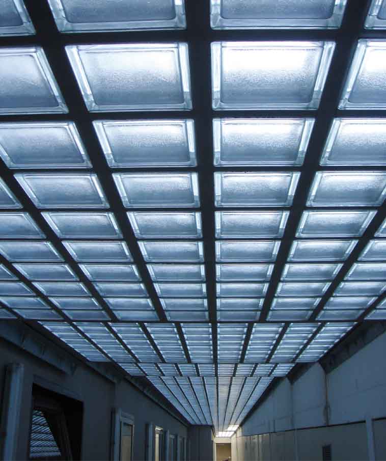 sous-sol en pavés de verre